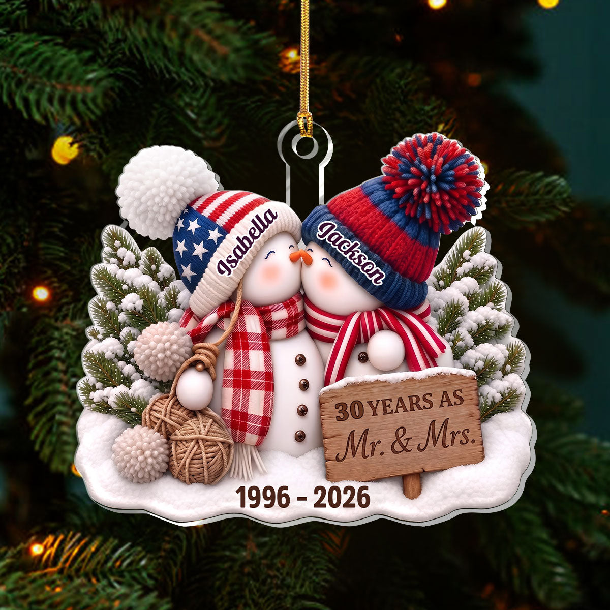 The Year We Became Mr. & Mrs. - Personalized Acrylic Ornament