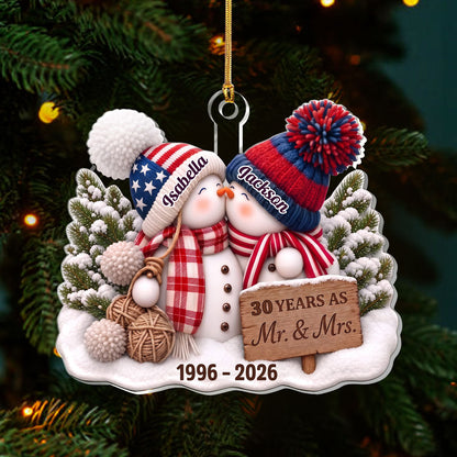 The Year We Became Mr. & Mrs. - Personalized Acrylic Ornament