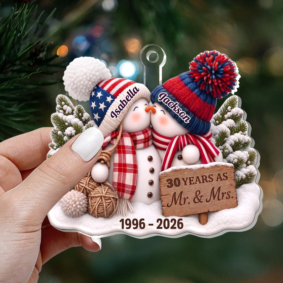 The Year We Became Mr. & Mrs. - Personalized Acrylic Ornament