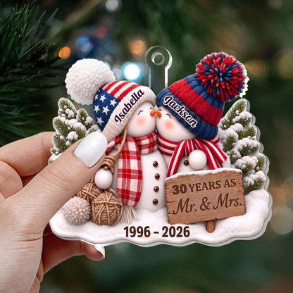 The Year We Became Mr. & Mrs. - Personalized Acrylic Ornament