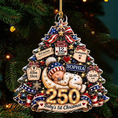 Baby's 1st Christmas - Personalized 1-Layer Acrylic Ornament