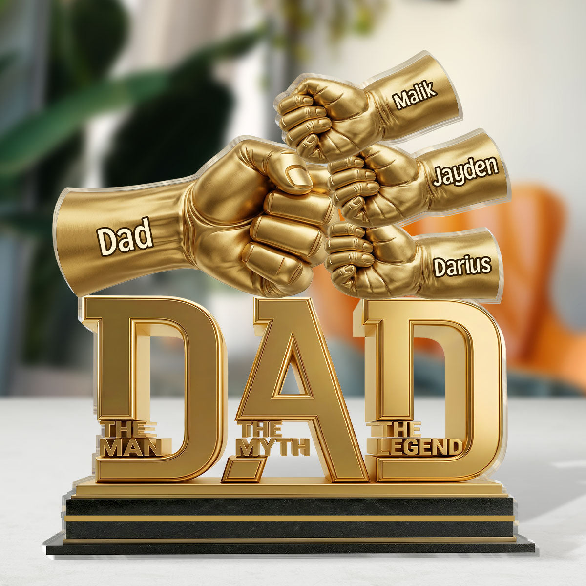 Dad The Man The Myth The Legend - Personalized Custom Shaped Acrylic Plaque