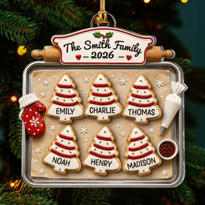 Joy Feels Like Family - Personalized 1-Layer Acrylic Ornament