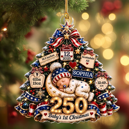Baby's 1st Christmas - Personalized 1-Layer Acrylic Ornament