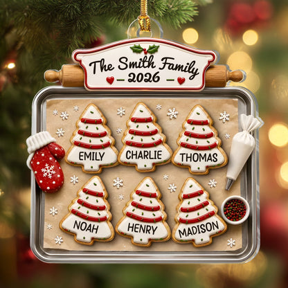 Joy Feels Like Family - Personalized 1-Layer Acrylic Ornament