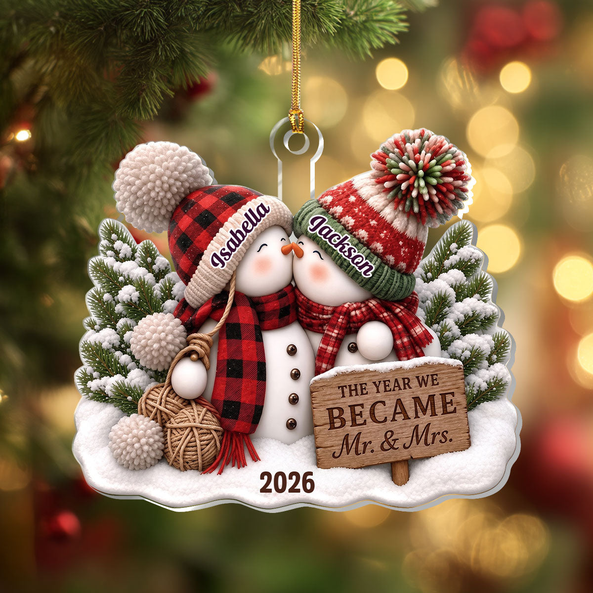 The Year We Became Mr. & Mrs. - Personalized Acrylic Ornament