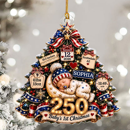 Baby's 1st Christmas - Personalized 1-Layer Acrylic Ornament