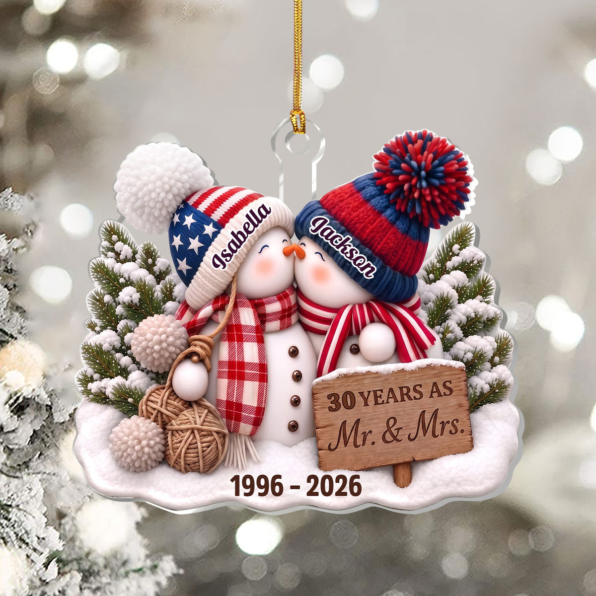 The Year We Became Mr. & Mrs. - Personalized Acrylic Ornament