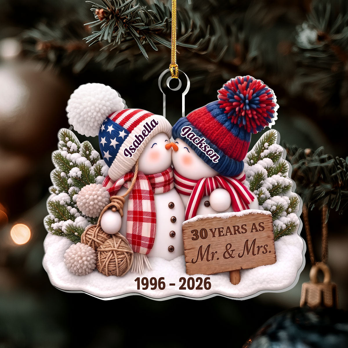 The Year We Became Mr. & Mrs. - Personalized Acrylic Ornament