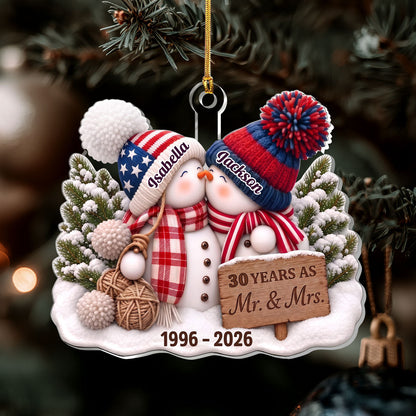 The Year We Became Mr. & Mrs. - Personalized Acrylic Ornament