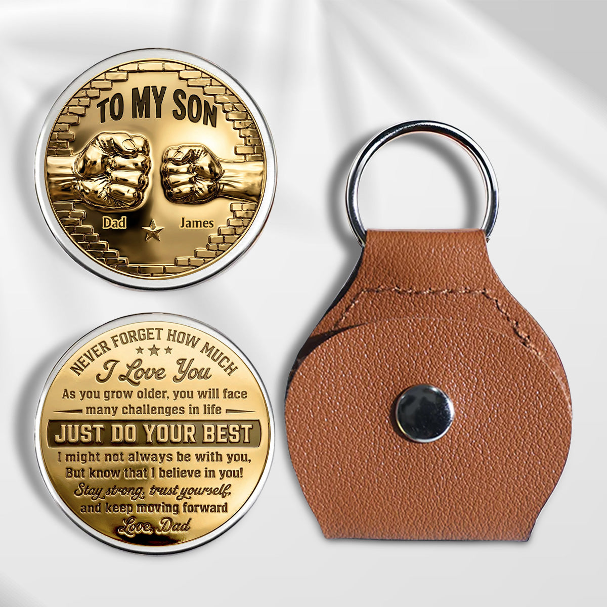 To My Son I Believe In You - Personalized Custom Pocket Hug
